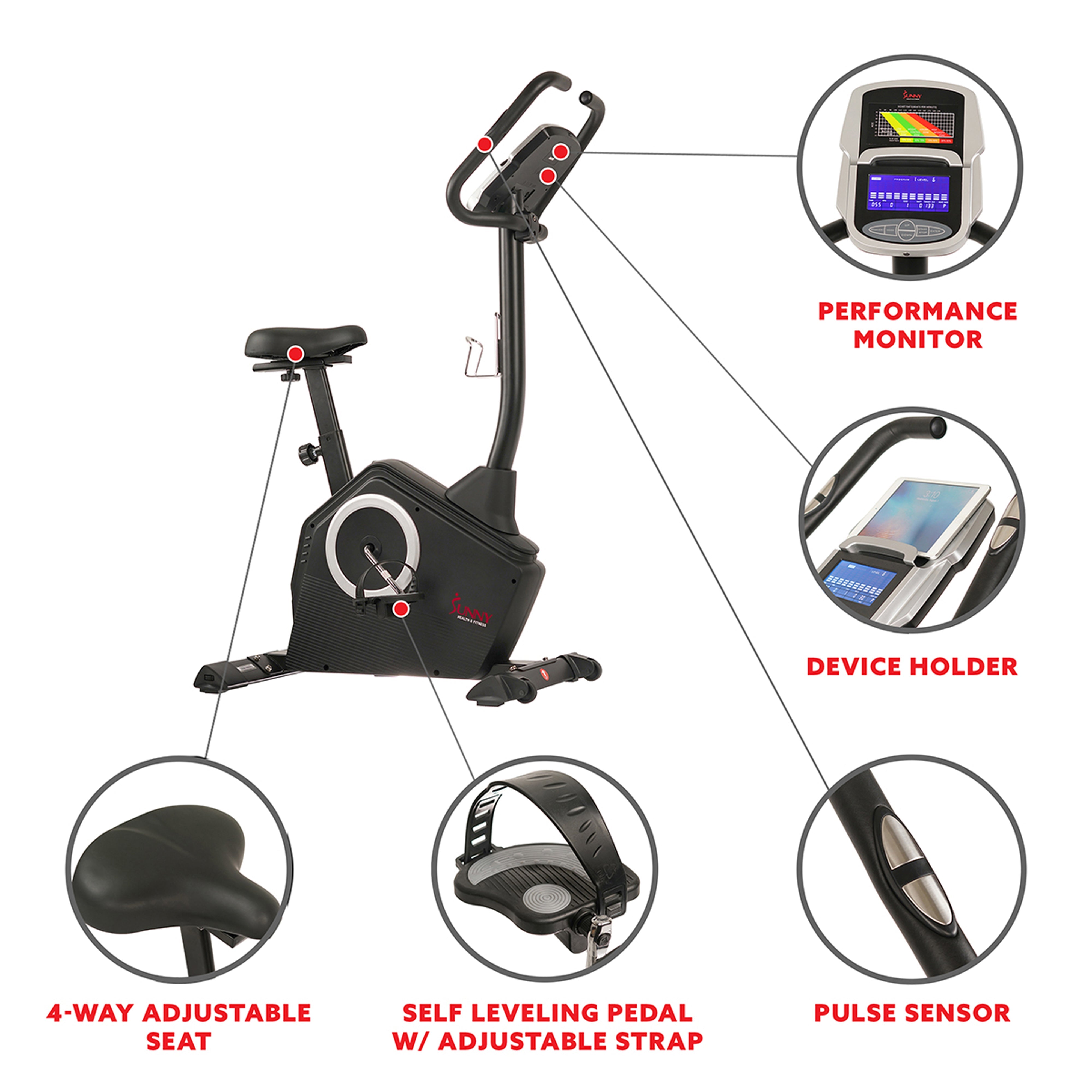 Bicicleta Vertical Sunny Health SF-B2883