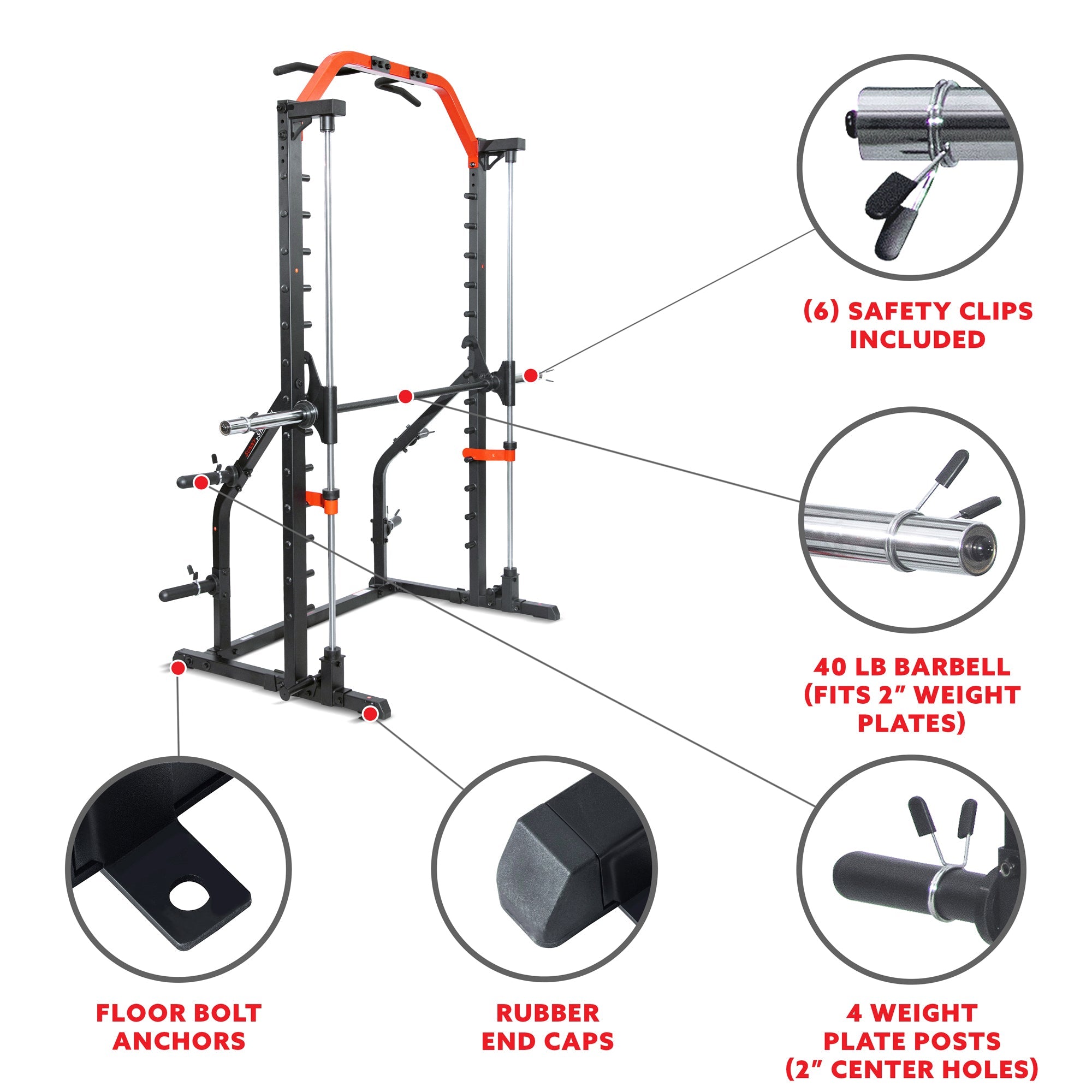 Maquina Smith con Rack Sunny Health SF-XF920021
