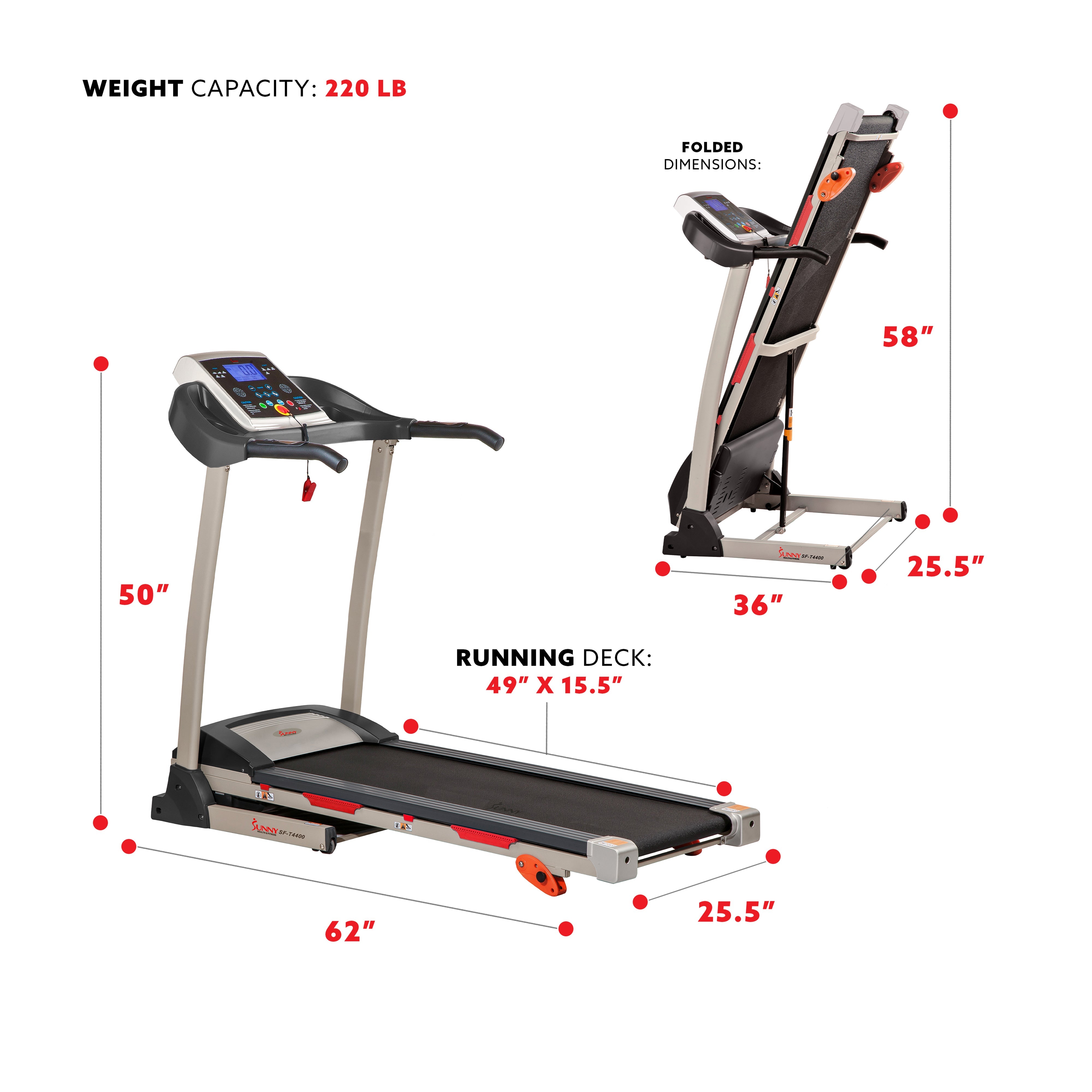 Caminadora Sunny Health SF-T4400